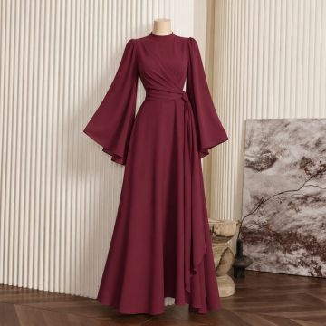 فستان نسائي أنيق بأكمام طويلة من وانتولون