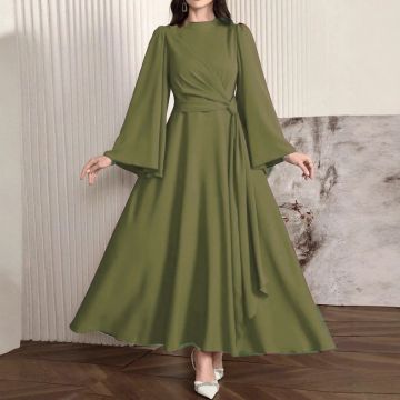 فستان نسائي أنيق بأكمام طويلة من وانتولون