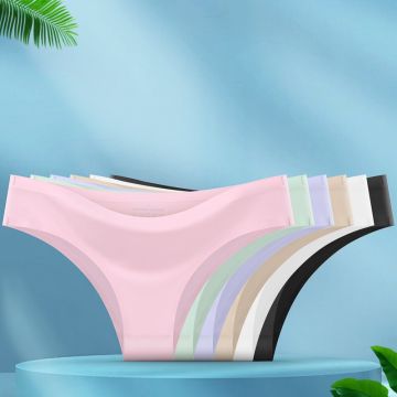كلوت نسائي بيكيني آيس سيلك متوسط الخصر ببطانة قطنية