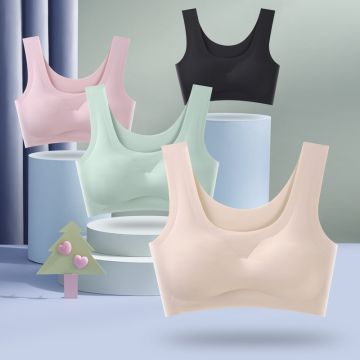 حمالة صدر نسائية Chun آيس سيلك بدون سلك بتصميم فيست ودعم كامل للصدر